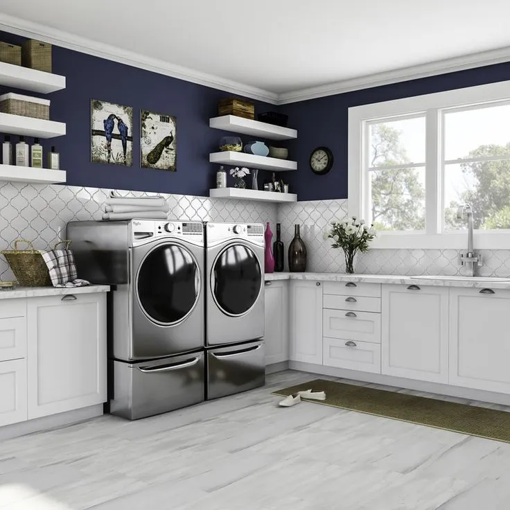 Style Selections Chique Gris 12-in x 24-in Glazed Porcelain Marble Look Floor Tile, photo 3 of 5