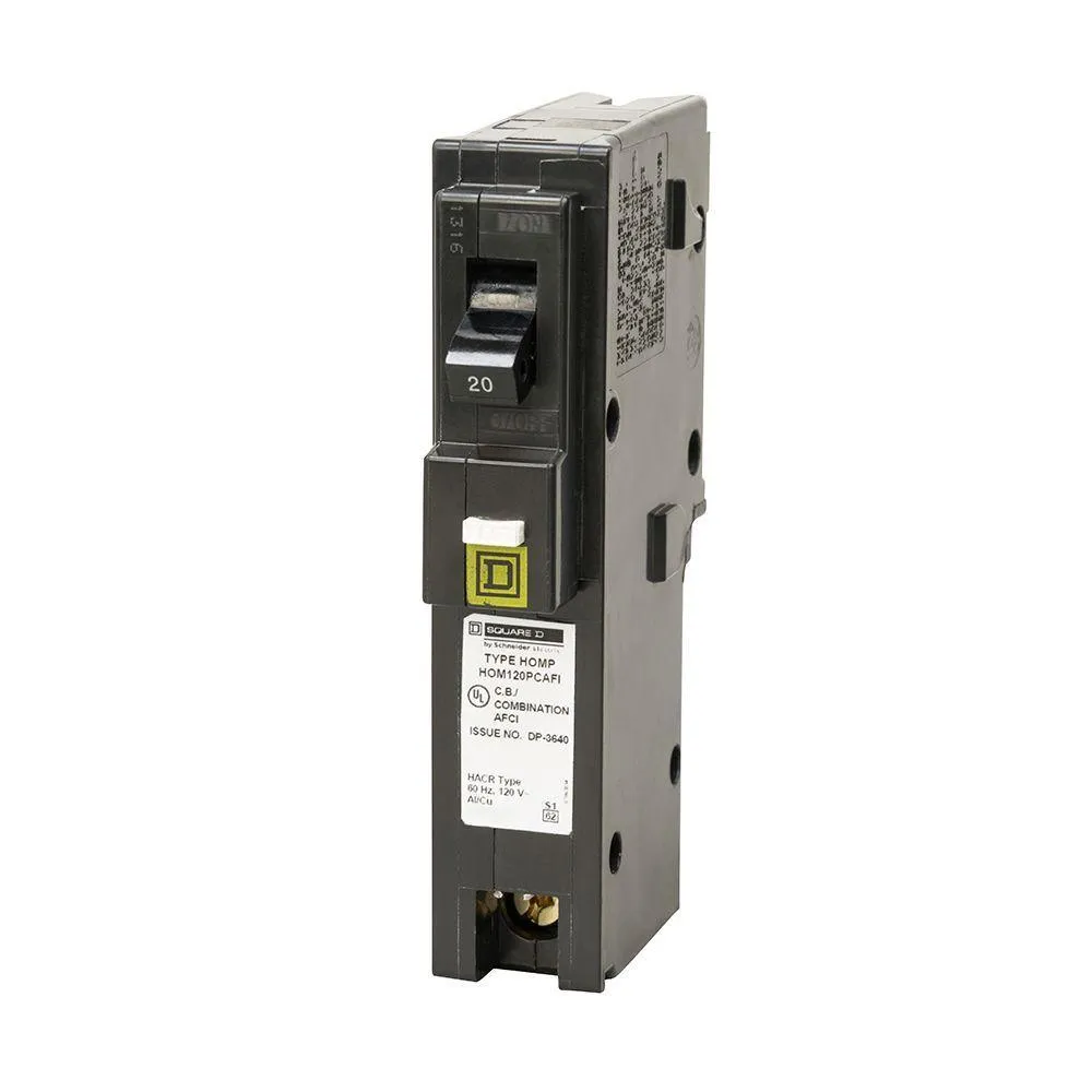 Schneider Electric Square D Homeline 20 Amp Single-Pole Plug-On Neutral Dual Function (CAFCI & GFCI) Circuit Breaker, HOM120PDFC, photo 17 of 23