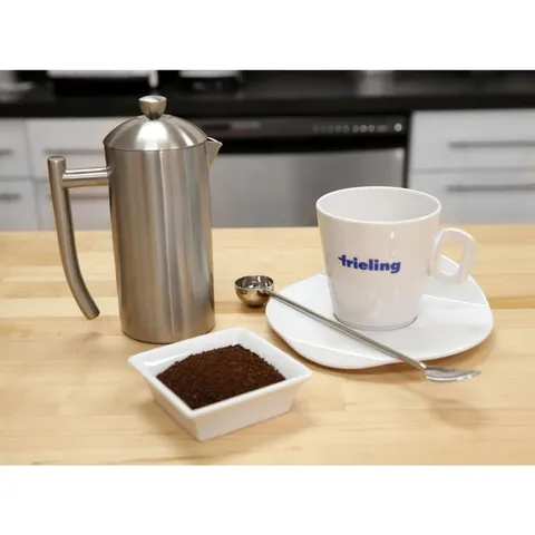 3-Cup Brushed Finish Stainless Steel French Press Coffee Maker