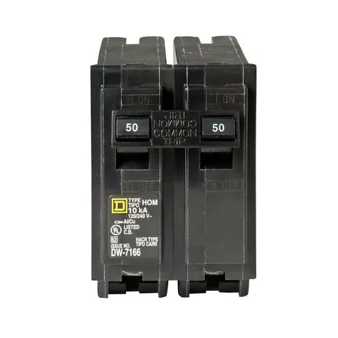 Square D Homeline 50-Amp 2-Pole Standard Trip Circuit Breaker