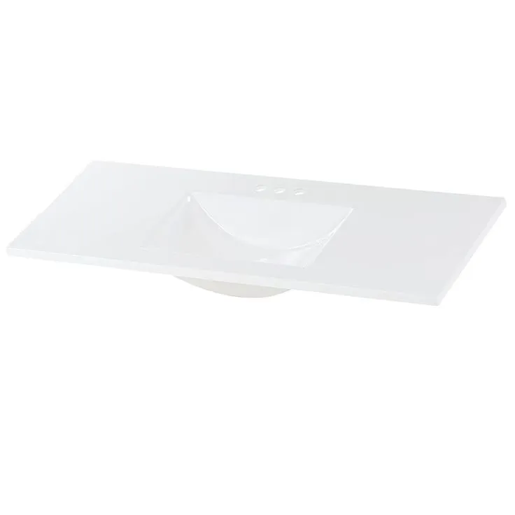 Lancaster 49 in. W x 19 in. D Bath Vanity in Pearl Gray with Cultured Marble Vanity Top in White with White Sink, photo 7 of 8