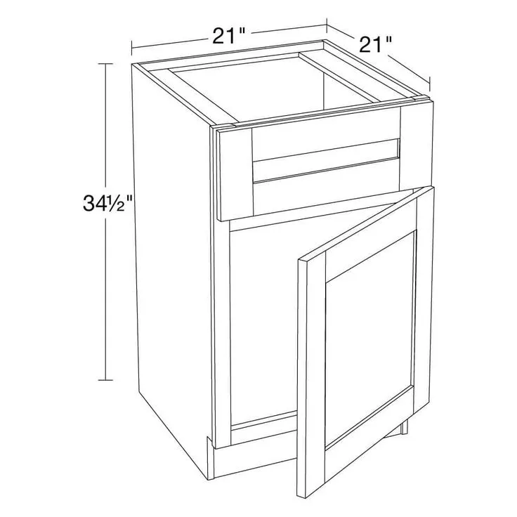Home Decorators Collection Washington Vessel Blue Plywood Shaker Assembled Vanity Sink Base Kitchen Cabinet Sft Cls R21 in W x 21 in D x 34.5 in H, photo 2 of 5