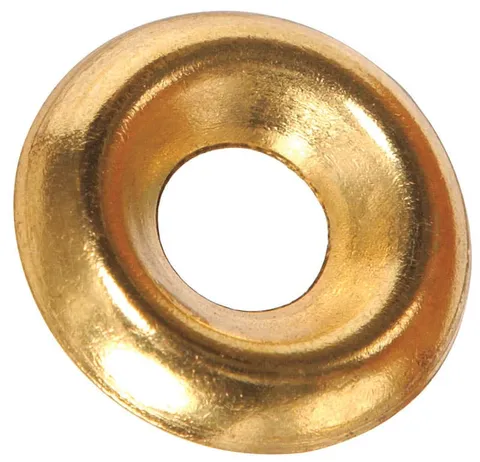 Brass-Plated Brass .164 in. Countersunk Finish Washer, 100-Pack