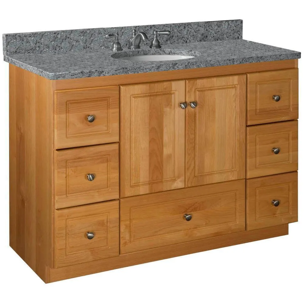 Ultraline 42 in. W x 21 in. D x 34.5 in. H Vanity Cabinet Only in Natural Alder, photo 26 of 39