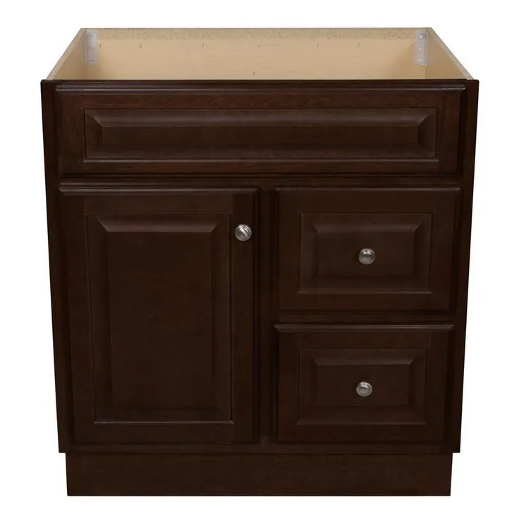 Hampton Bay Hampton 30 in. W x 21 in. D x 33.5 in. H Bathroom Vanity Cabinet Only in Cognac, photo 10 of 17
