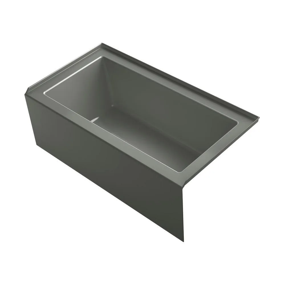 Underscore 60 in. Acrylic Right-Hand Drain Rectangular Alcove Bathtub in White, photo 4 of 11