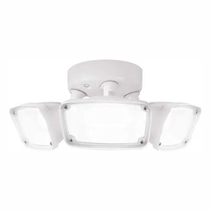 FHS White Outdoor Integrated Triple Head LED Flood Light with Selectable CCT (3000K, 4000K or 5000K), Switch Controlled, photo 4 of 5