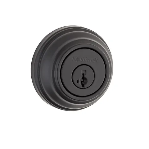 980 Series Iron Black Single Cylinder Deadbolt featuring SmartKey Security