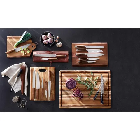 H1 Series 4-Piece Leather Roll Knife Set