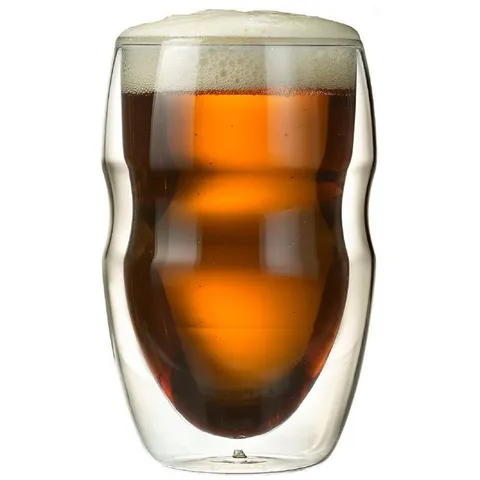 Serafino Double Wall 12 oz. Beverage and Coffee Insulated Drinking Glasses