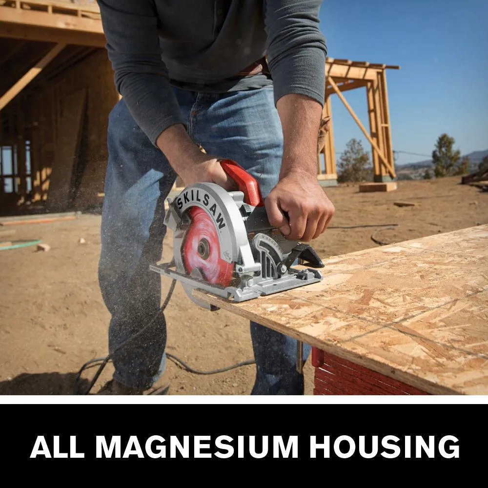 SKILSAW 15 Amp Corded Electric 7-1/4 in. Magnesium SIDEWINDER Circular Saw with 24-Tooth Diablo Carbide Blade, photo 3 of 9