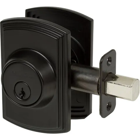 Italian Collection Single Cylinder Black Deadbolt