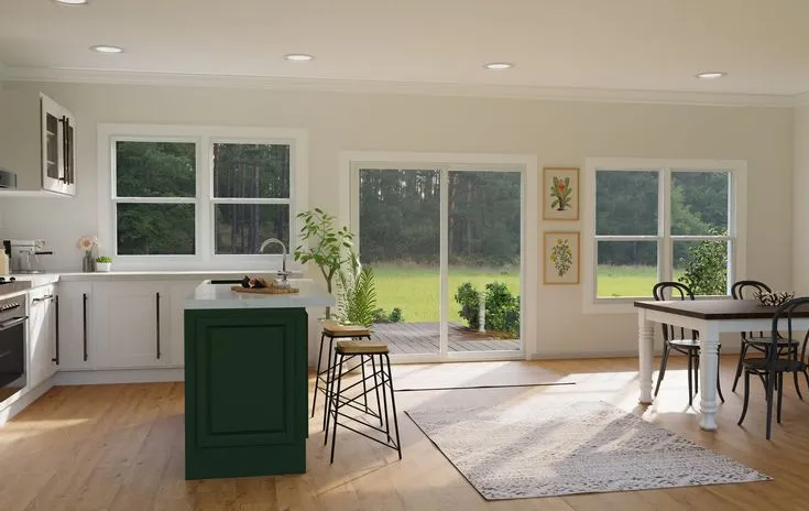 RELIABILT 150 Series New Construction 31-1/2-in x 51-1/2-in x 3-1/4-in Jamb White Vinyl Low-e Argon Single Hung Window with Grids Half Screen Included, photo 3 of 7