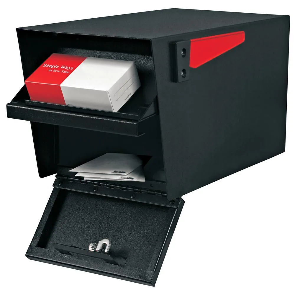 Mail Boss Mail Manager Locking Post-Mount Mailbox with High Security Reinforced Patented Locking System, Black, photo 4 of 13
