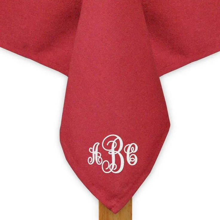 Christmas 60 in. x 104 in. Red Solid Polyester Tablecloth, photo 4 of 5