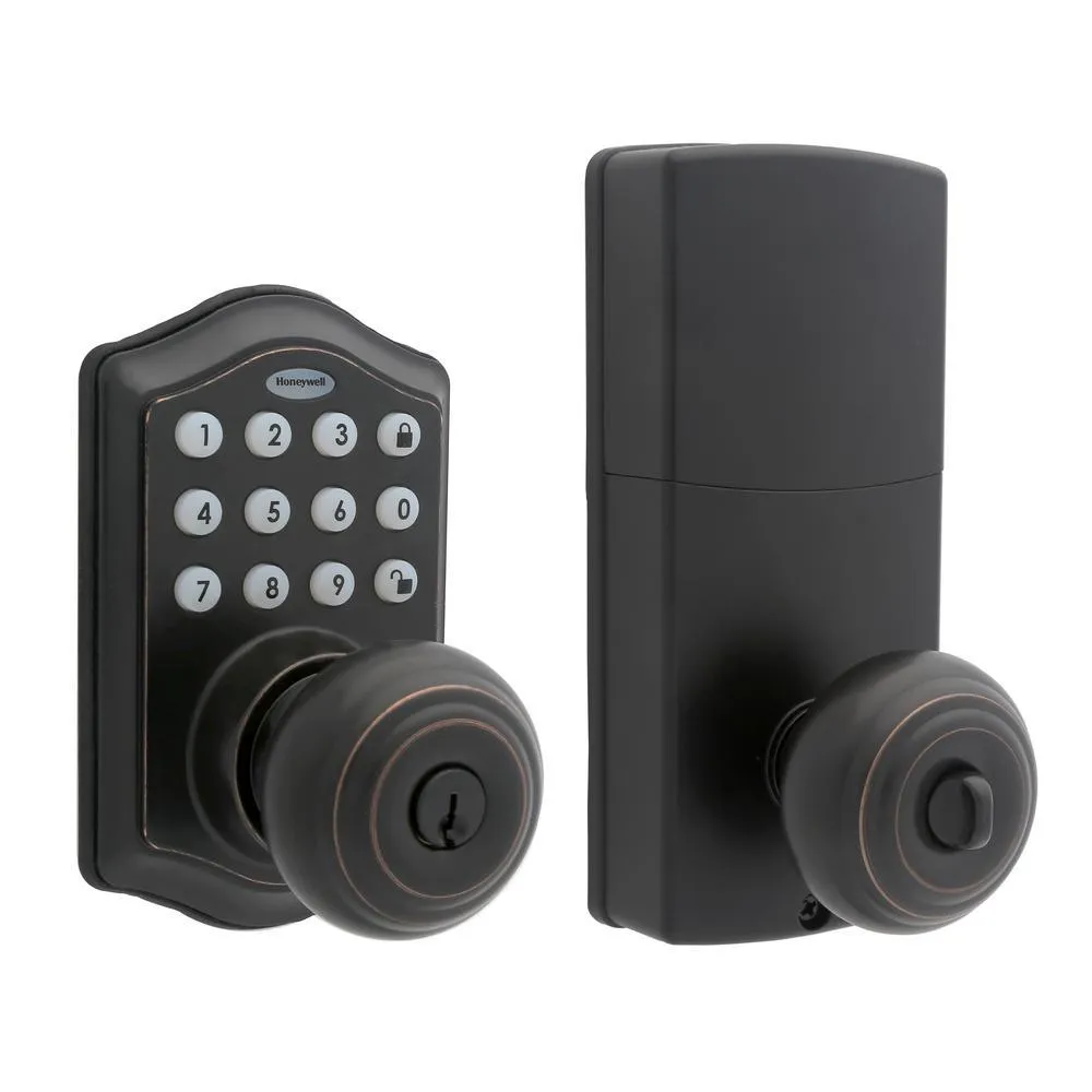 Oil Rubbed Bronze Keypad Electronic Knob Entry Door Lock, photo 2 of 7