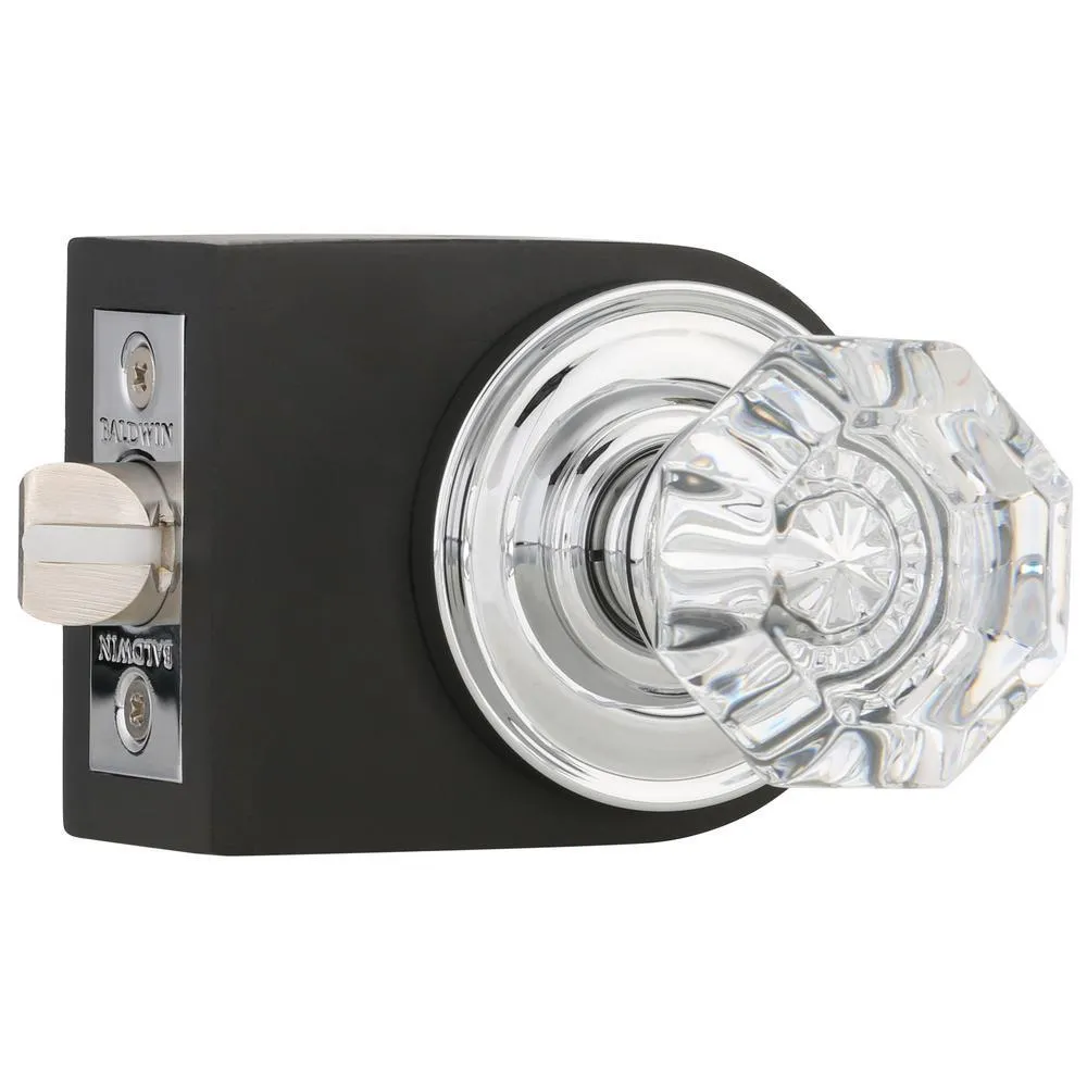 Filmore Satin Nickel Bed/Bath Crystal Door Knob, photo 8 of 8