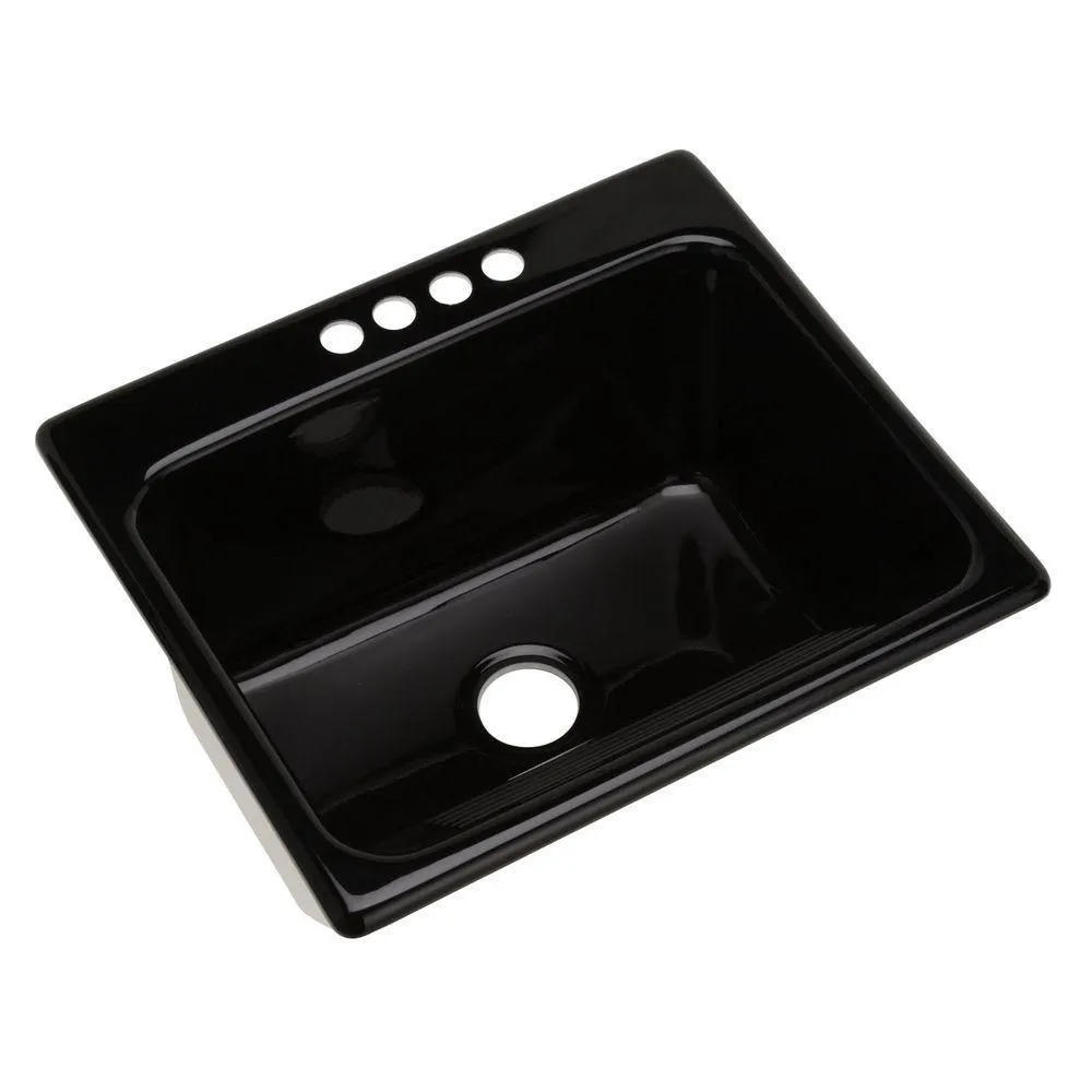 Kensington Drop-In Acrylic 25 in. 4-Hole Single Bowl Utility Sink in White, photo 12 of 17