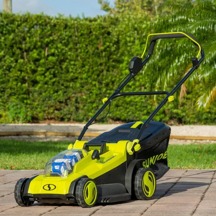 Sun Joe 17 in. 48-Volt iON+ Cordless Electric Walk Behind Push Lawn Mower Kit with 2 x 4.0 Ah Batteries Plus Charger, photo 3 of 8