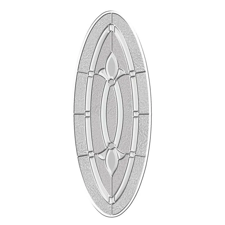 JELD-WEN 36 in. x 80 in. 3/4 Oval Lite Blakely Primed Steel Prehung Left-Hand Inswing Front Door, photo 7 of 9