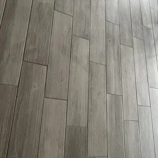 Style Selections Woods Natural 6-in x 24-in Glazed Porcelain Wood Look Floor Tile, photo 3 of 4
