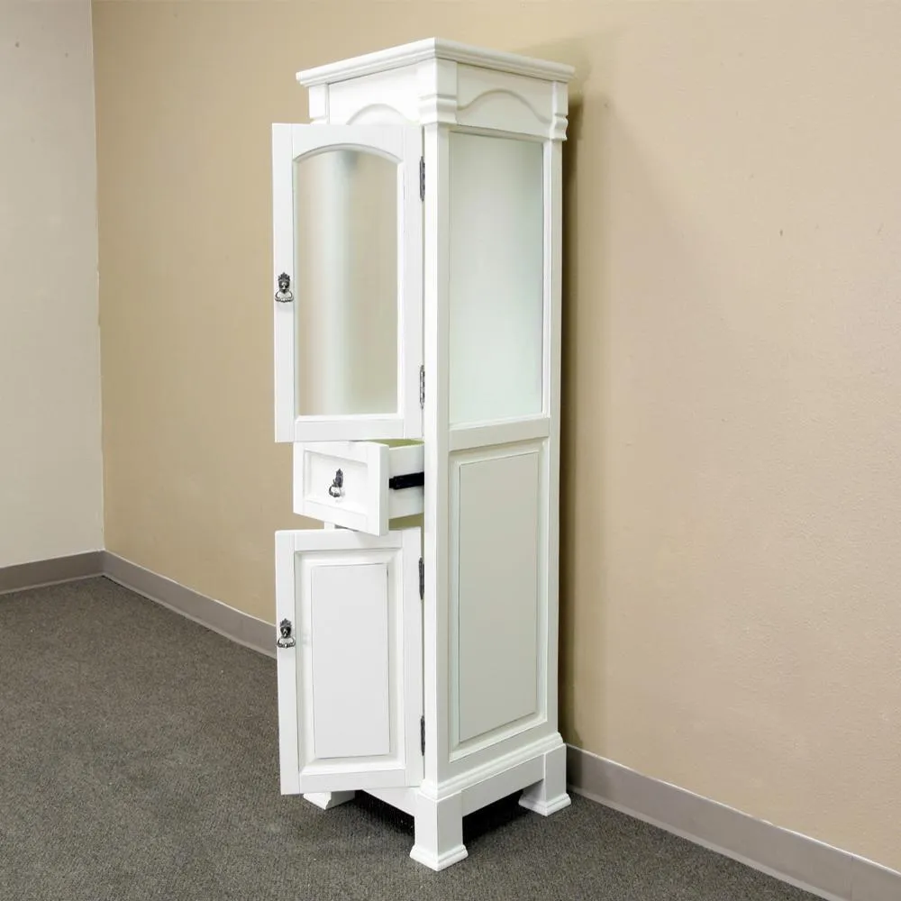 Bloomfield 18 in. W x 65 in. H x 17 in. D Bathroom Linen Storage Cabinet in Cream White, photo 2 of 4