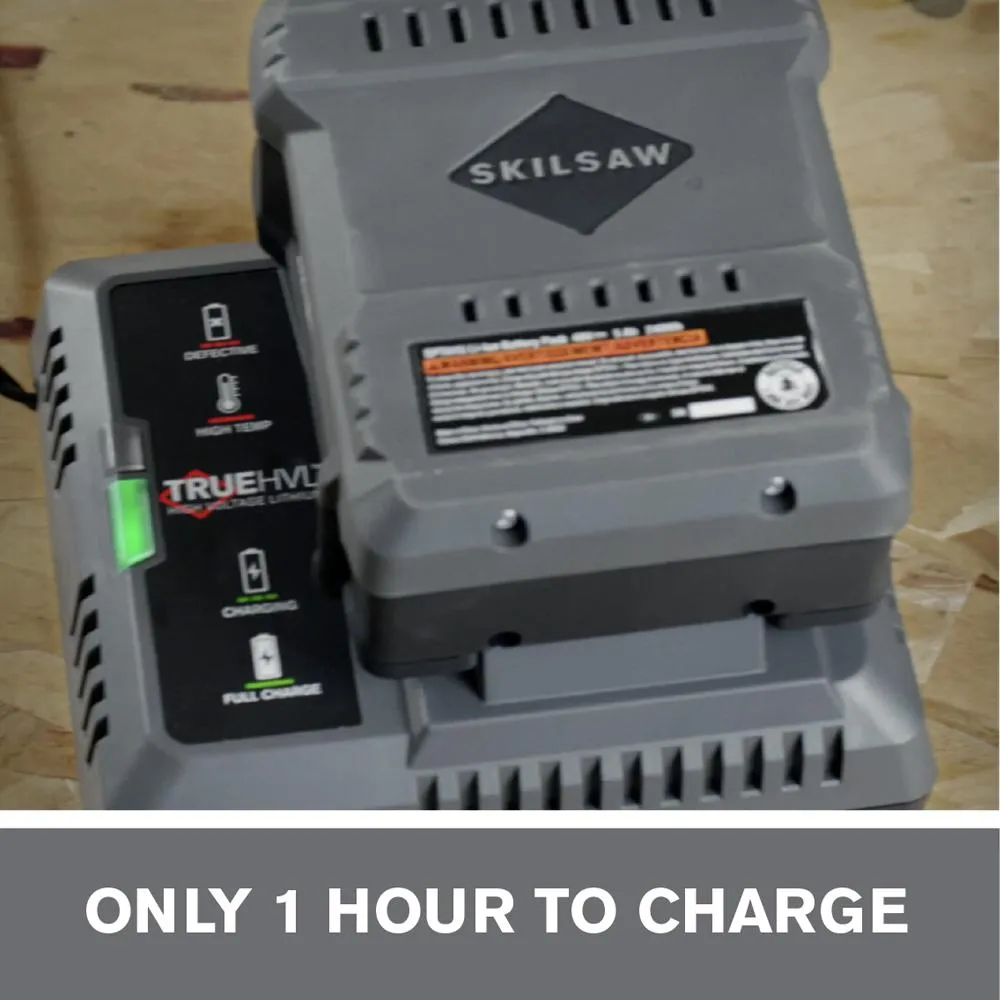 SKILSAW TRUEHVL 48-Volt Cordless 7-1/4 in. Worm Drive Saw Kit with TRUEHVL Battery and Diablo Blade, photo 6 of 11