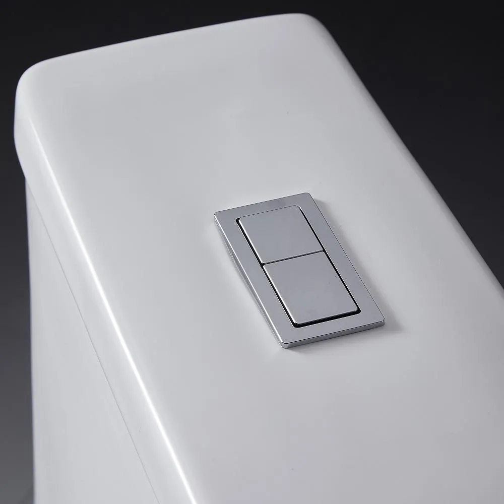 1-Piece 1.28 GPF Dual Flush High Efficiency Elongated Toilet in White, Seat Included, photo 6 of 7