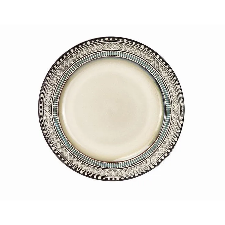 16-Piece Casual Neutral and Blue Stoneware Dinnerware Set (Service for 4), photo 4 of 20