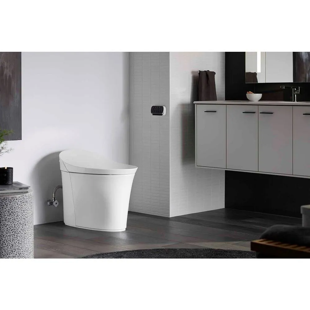 Veil Comfort Height Intelligent 1-Piece 0.8 or 1.28 GPF Dual Flush Elongated Toilet in White Seat Included, photo 9 of 12