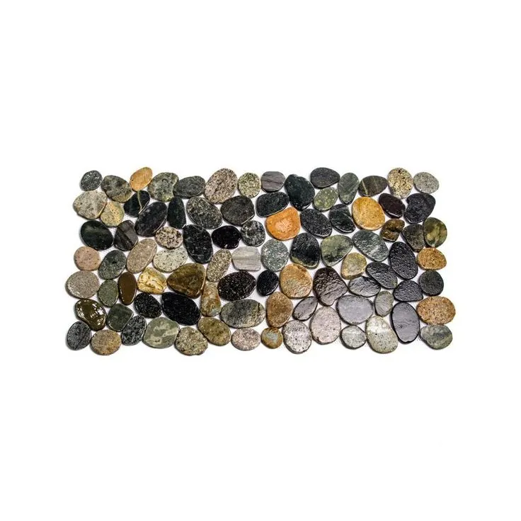 Cruz Bay Sliced Pebble Tile River Grey 11-1/2 in. x 11-1/2 in. x 9.5 mm Mesh-Mounted Mosaic Tile (10.12 sq. ft. / case), photo 9 of 11