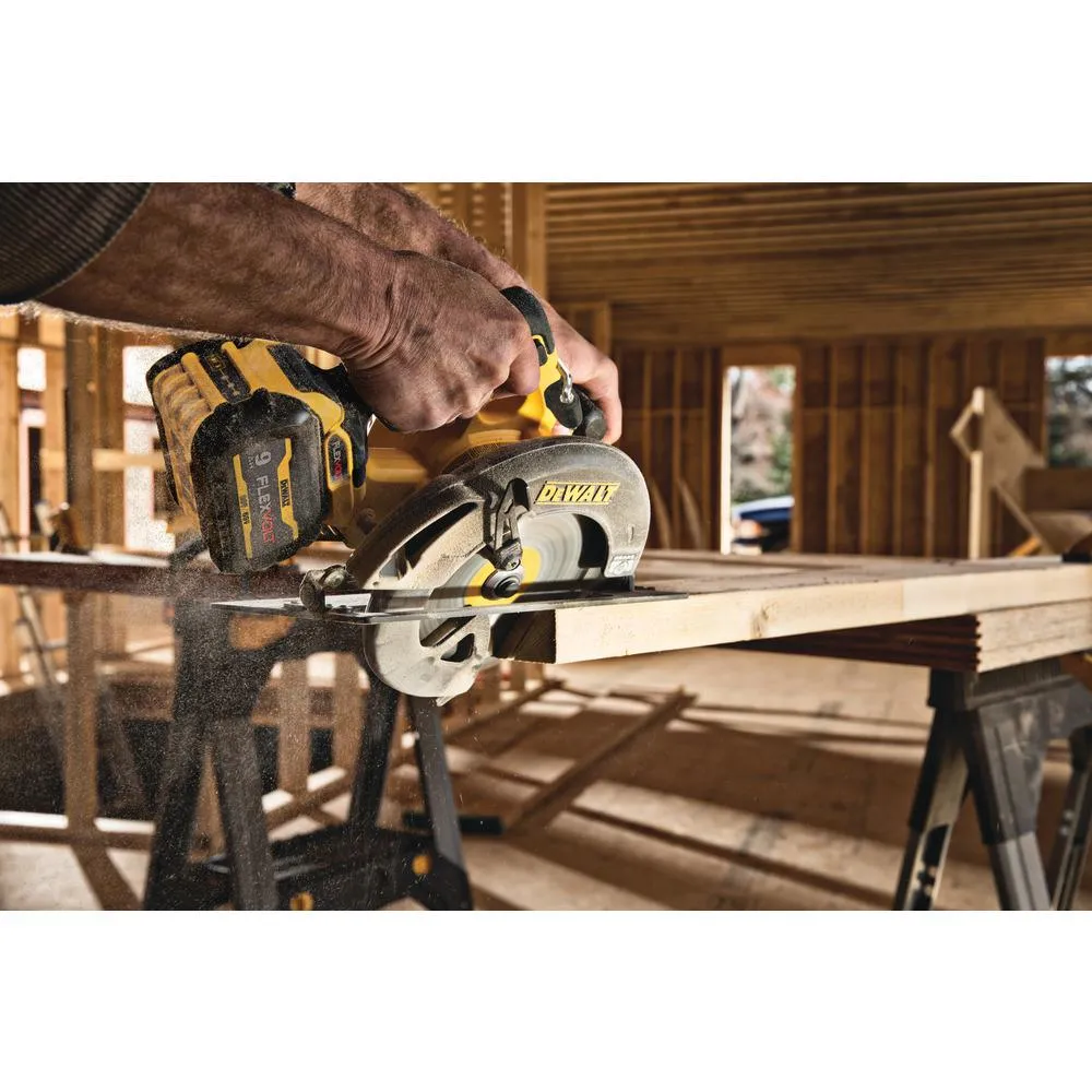 DEWALT FLEXVOLT 60-Volt MAX Lithium-Ion 7-1/4 in. Cordless Brushless Circular Saw Kit with 2 Batteries 9 Ah, Charger and Bag, photo 12 of 12