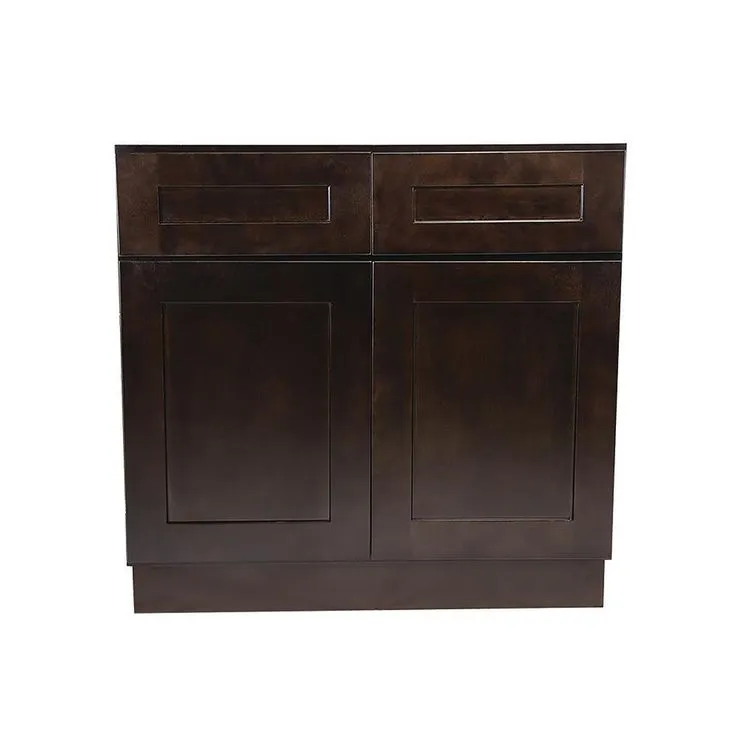 Brookings Plywood Ready to Assemble Shaker 48x34.5x24 in. 2-Door 2-Drawer Base Kitchen Cabinet in White, photo 4 of 10