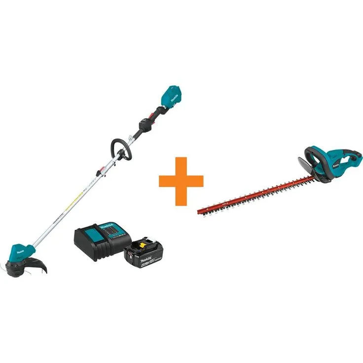 Makita 18-Volt LXT Lithium-Ion Brushless String Trimmer Kit with Bonus 22 in. 18-Volt LXT Lithium-Ion Cordless Hedge Trimmer, photo 5 of 11