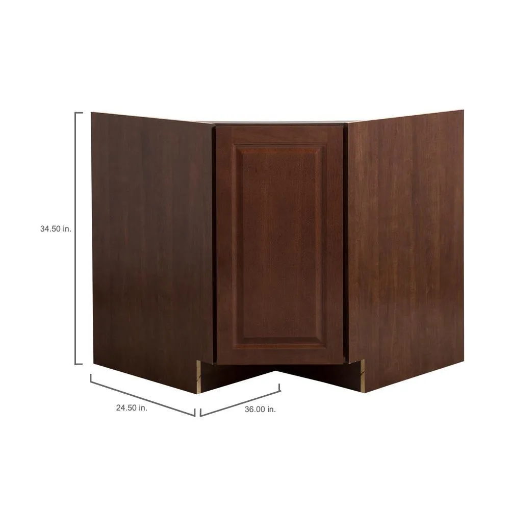 Benton Ready-to-Assemble 36 in. x 34.5 in. x 24.6 in. Corner Sink Base Cabinet in Amber, photo 9 of 10