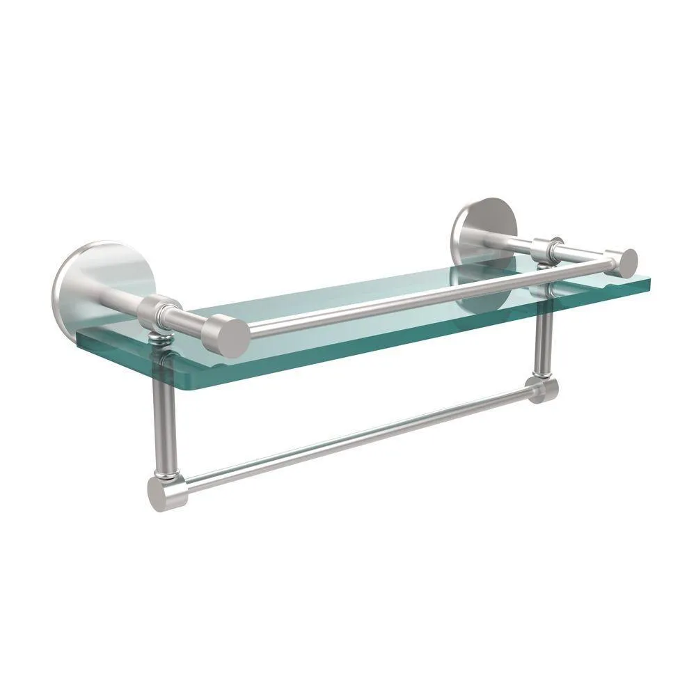 Allied Brass 16 in. L x 5 in. H x 5 in. W Clear Glass Bathroom Shelf with Towel Bar in Oil Rubbed Bronze, photo 6 of 14