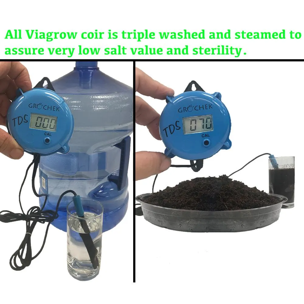 Viagrow 1.5 cu. ft. Coco Coir Fluffed Coconut Pith Fiber Soilless Grow Media Bag, photo 7 of 8