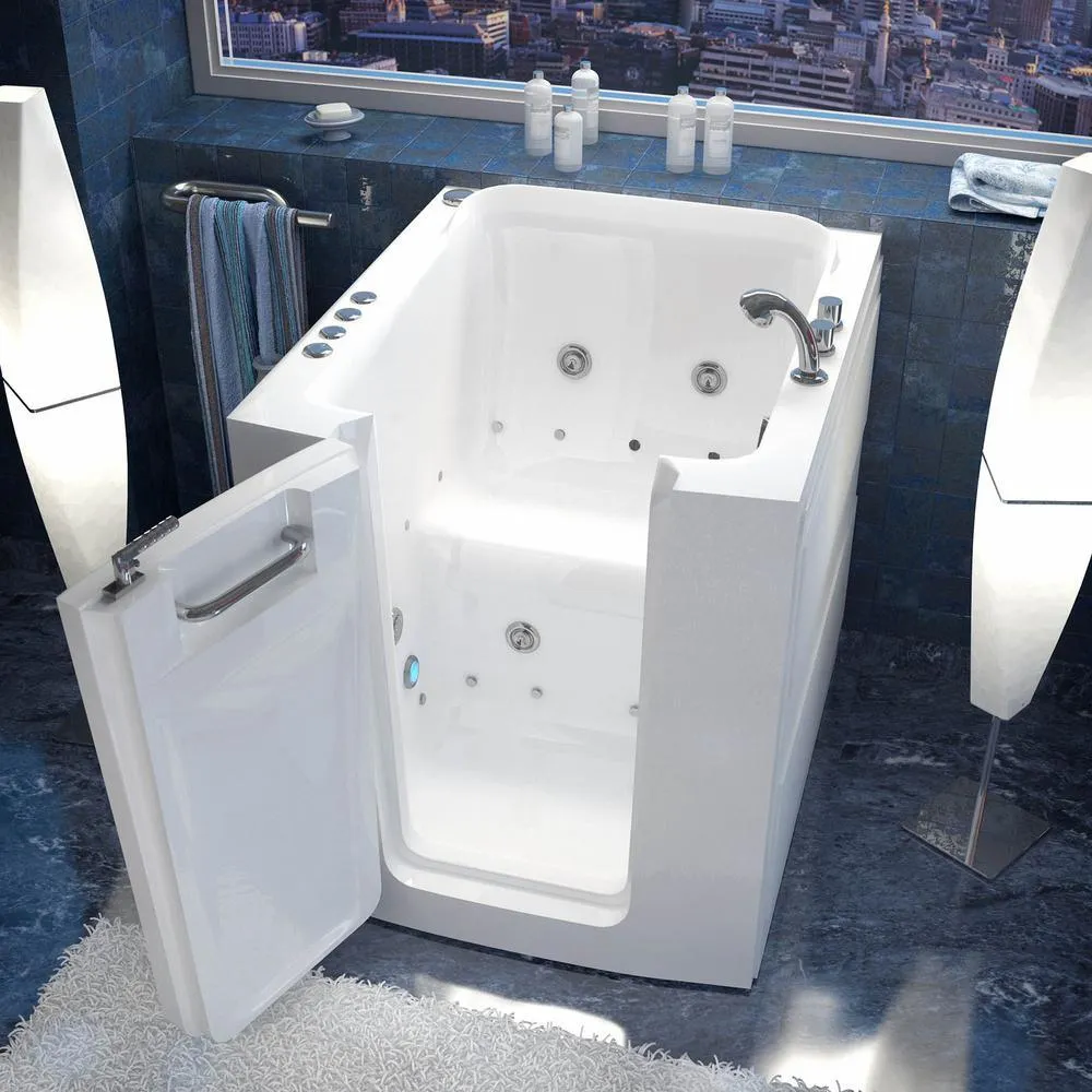 Universal Tubs HD Series 38 in. Walk-In Whirlpool and Air Bath Tub, Left Drain, Left-Swing Outward Door, White, photo 2 of 10