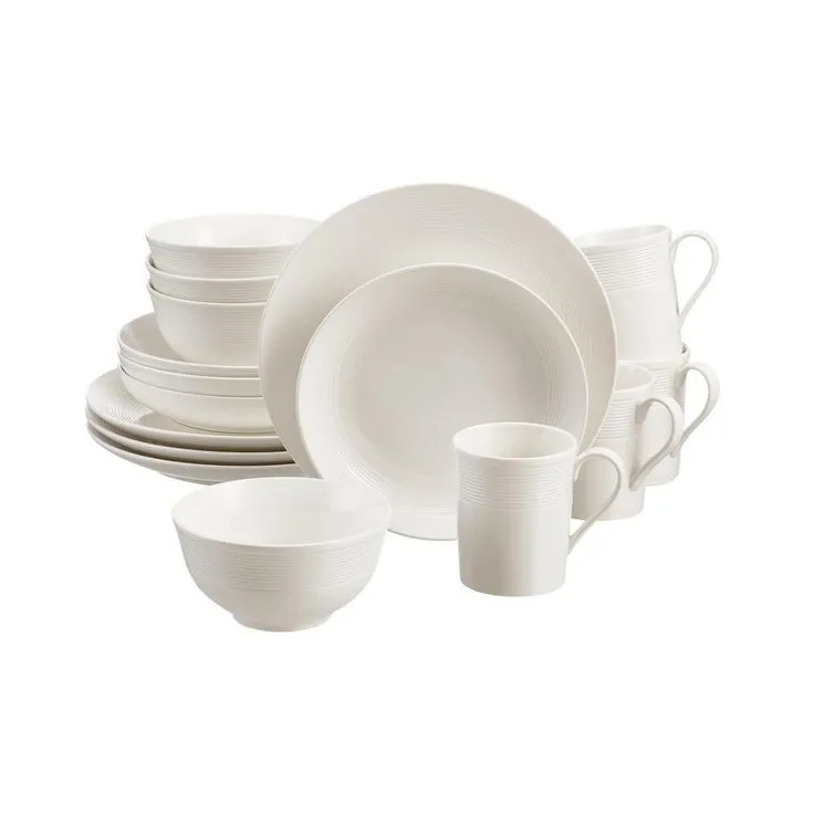 Kempton 32-Piece White Stoneware Dinnerware Set (Service for 8), photo 2 of 2