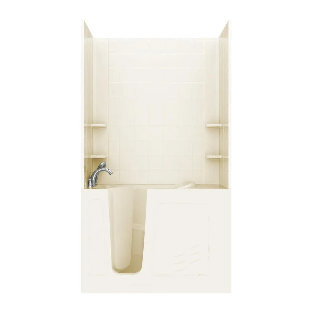 Rampart Nova Heated 5 ft. Walk-in Whirlpool and Air Bathtub with 6 in. Tile Easy Up Adhesive Wall Surround in White, photo 15 of 33