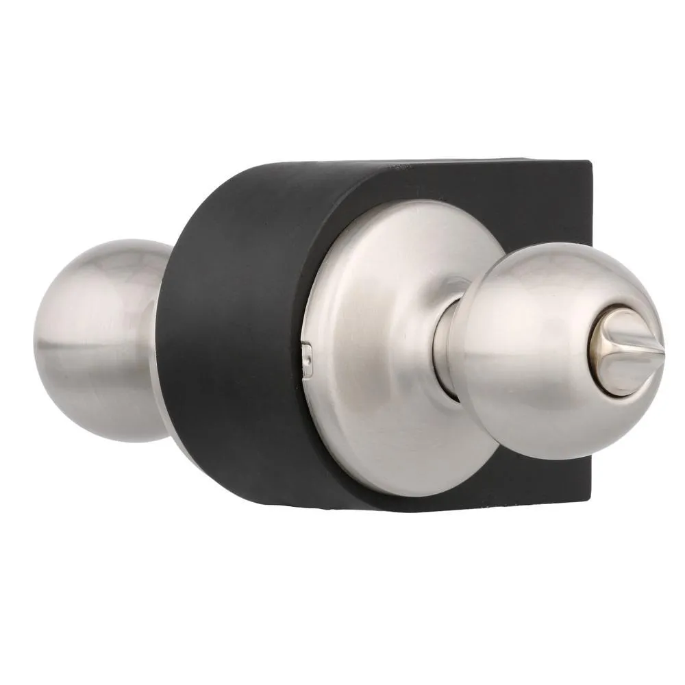 Polo Satin Nickel Bed/Bath Door Knob Featuring Microban Antimicrobial Technology, photo 7 of 11