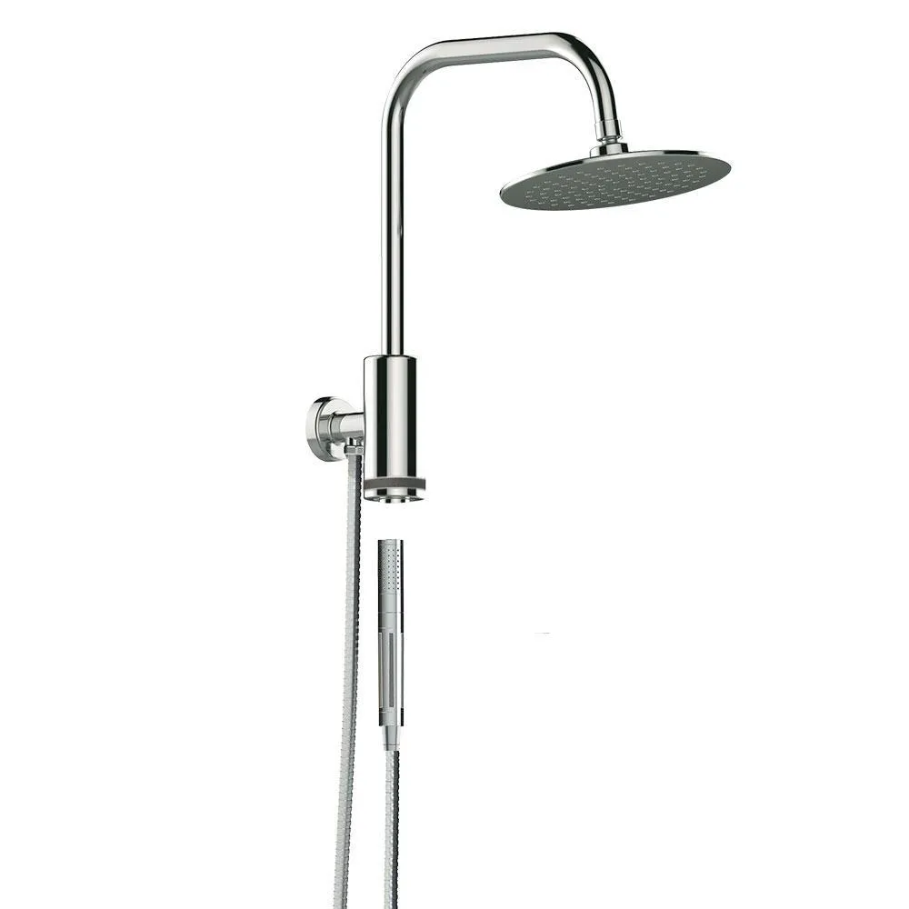 1-spray 8 in. Dual Shower Head and Handheld Shower Head with Low Flow in Brushed-Nickel, photo 6 of 6