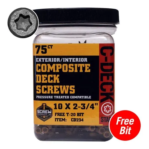 #10 x 2-3/4 in. Composite Deck Screws (75-Pack)