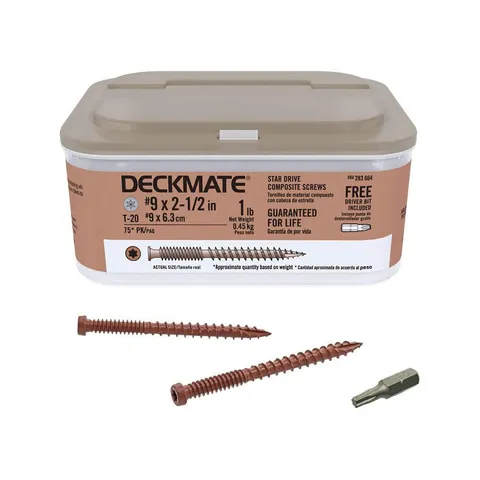 Self-Starting Star-Drive Red Composite Deck Screws