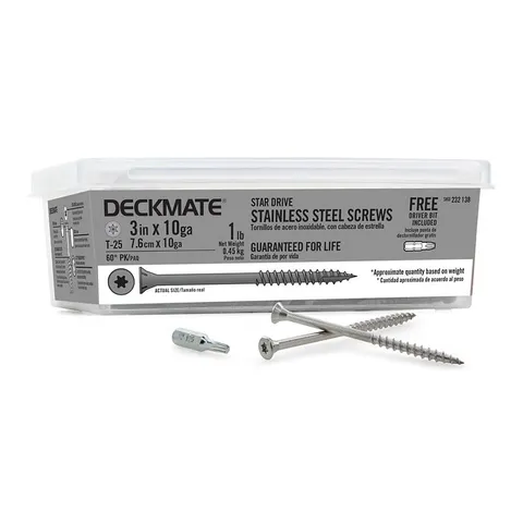 Stainless Steel Deck Screws with Torx Drive