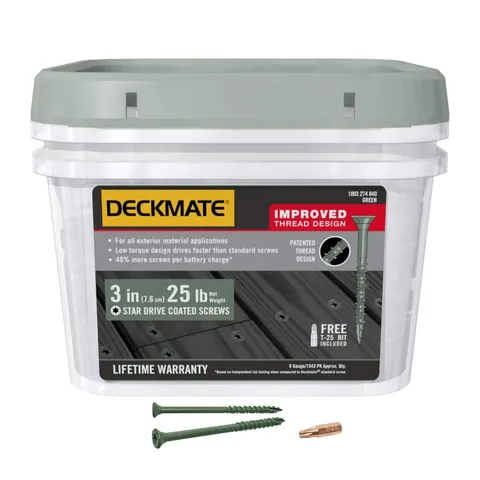 #9 x 3 in. Green Self-Starting Deck Screws