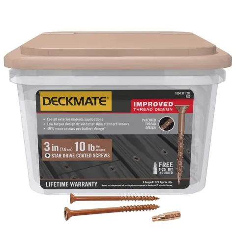 #9 x 3 in. Red Wood Deck Screws