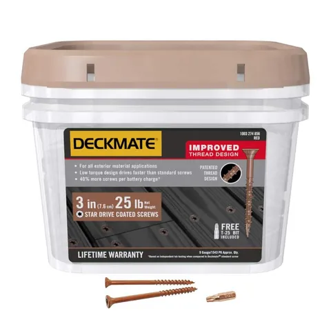 #9 x 3 in. Star Flat-Head Wood Deck Screws