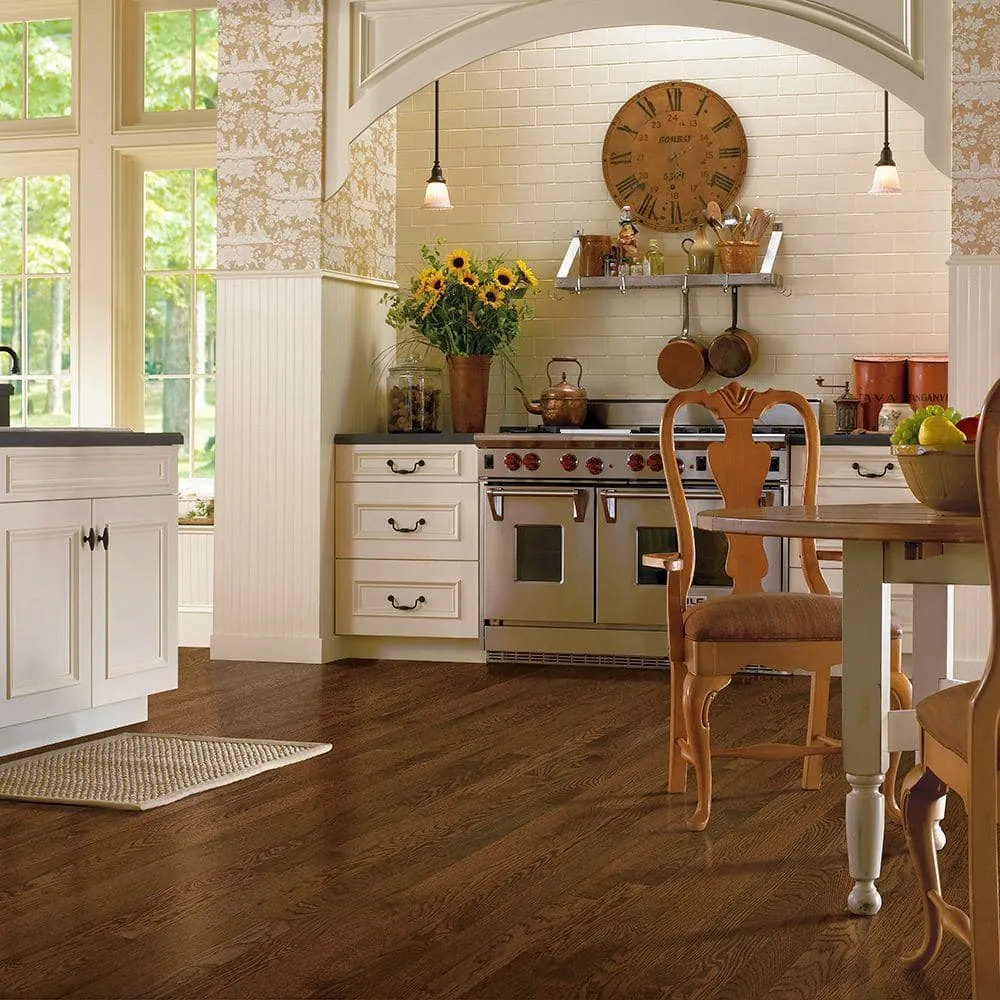 Bruce American Originals Deep Russet Oak 3/8 in. T x 5 in. W T+G Smooth Engineered Hardwood Flooring (22 sq.ft./ctn), photo 2 of 3