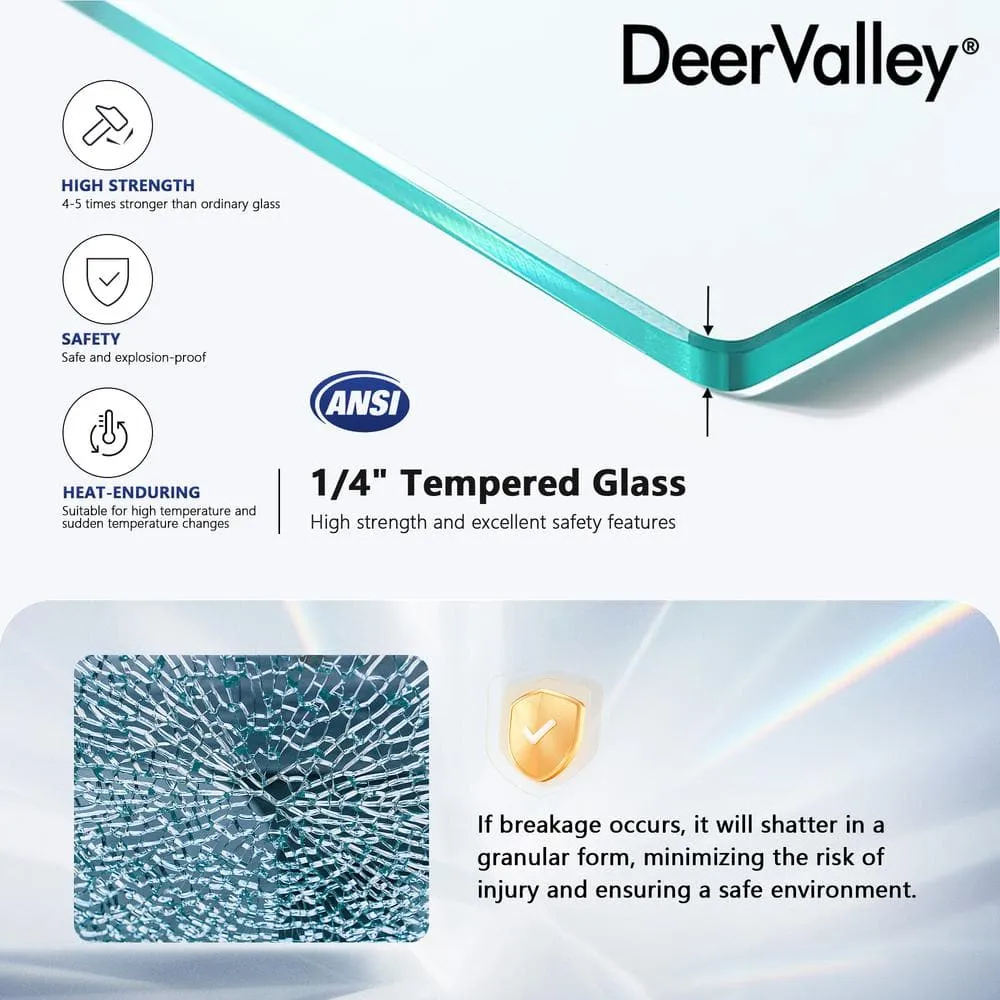 DEERVALLEY 60 in. W x 76 in. H Double Sliding Framed Shower Door in Silver with 1/4 in. (6 mm) Clear Glass, photo 4 of 14